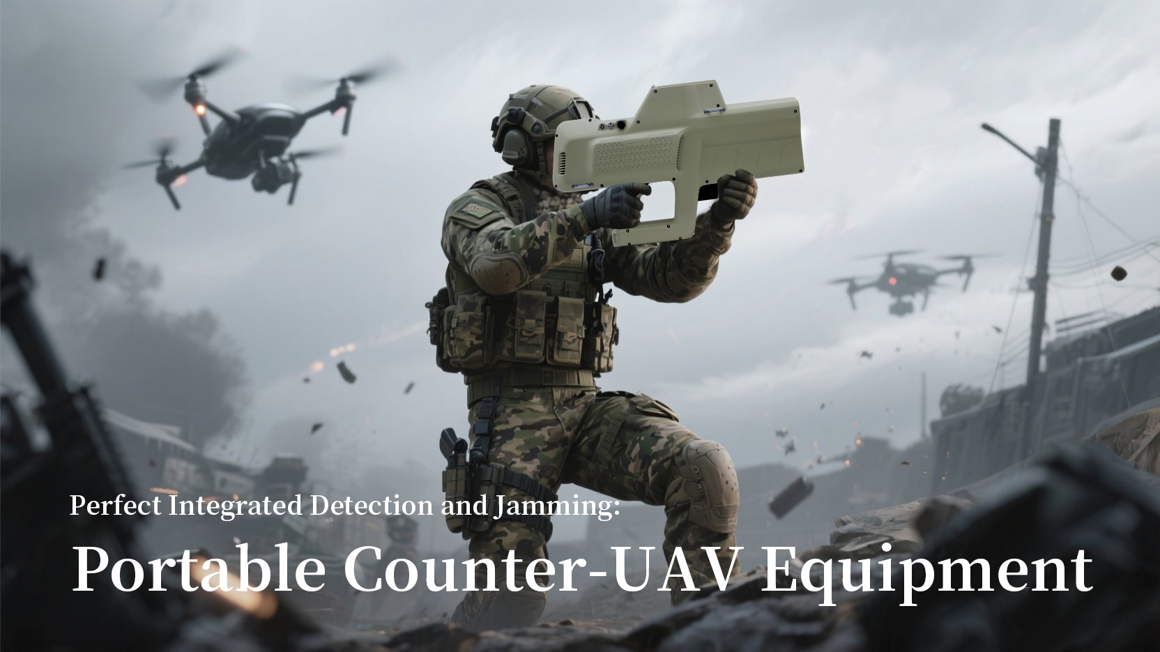 Perfect Integrated Detection and Jamming: Portable Counter UAV Equipment